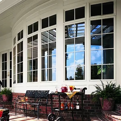 Outward Opening Aluminium Casement Window Horizontal Customized Colors