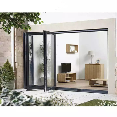 Aluminium Alloy Bifold Patio Doors Swing Energy Efficient 2.0mm Thermal Break