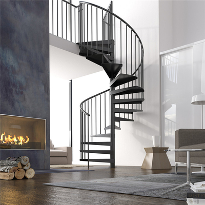 Central Column Stainless Steel Spiral Stair For Outdoor And Indoor