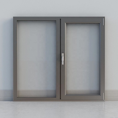 Double Glazed Commercial Aluminum Frame Windows Tempered Glass Swing