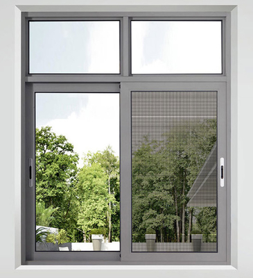 Double Glazed Commercial Aluminum Frame Windows Tempered Glass Swing