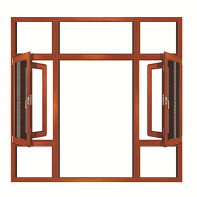 Double Glazed Commercial Aluminum Frame Windows Tempered Glass Swing