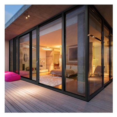 Customized Color Design Aluminum Double Glass Sliding Door Frameless