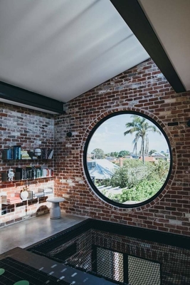 Commercia Hurricane Proof Aluminum Round Wooden Window Heat Insulation