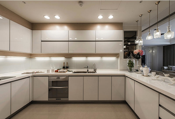 Modern Ready Made Cupboard Rta Kitchen Cabinet With Sensor Switch