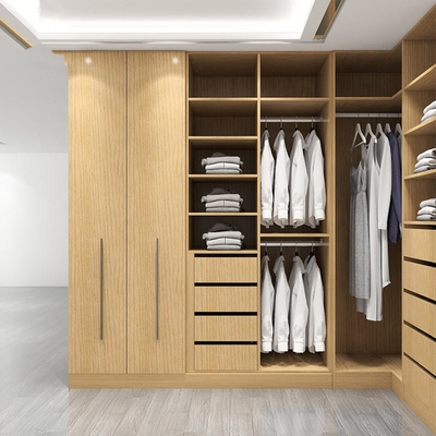 Modern Wood Furniture Bedroom Set Walk In Closet , Custom High Gloss Wardrobe
