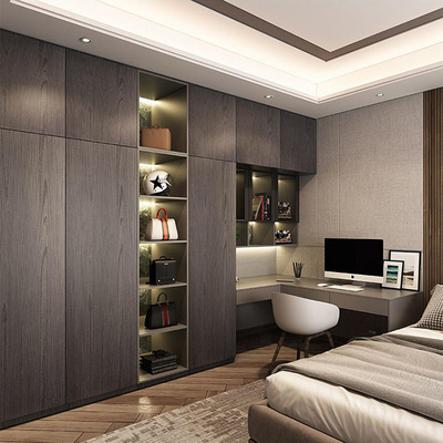 Customized Designs Wooden Closet Cabinet , Clothes Melamine MDF Wardrobe