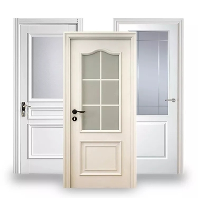Sound Insulation Modern Interior Glass Wood Door Plywood Design