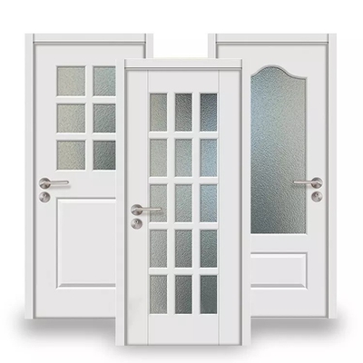 Sound Insulation Modern Interior Glass Wood Door Plywood Design