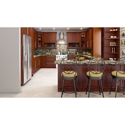 Custom Design Solid Wood Royal Kitchen Cabinets For Apartment