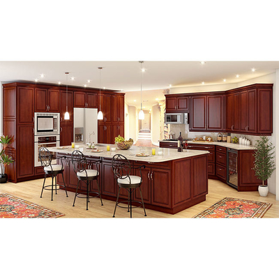 Custom Design Solid Wood Royal Kitchen Cabinets For Apartment