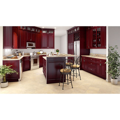 Custom Design Solid Wood Royal Kitchen Cabinets For Apartment