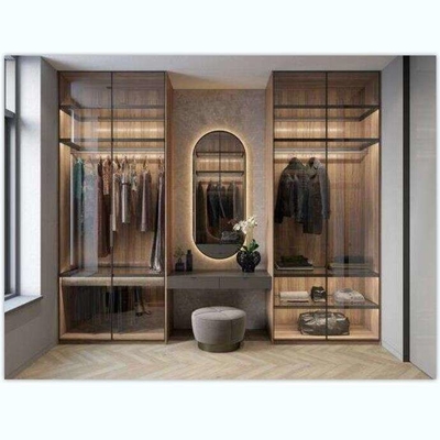 Home Furniture Foldable Wood Luxury Antique High Gloss Wardrobe Smart Design