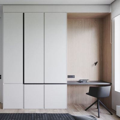 China Factory Custom Wood Furniture , Simple Melamine MDF Wardrobe