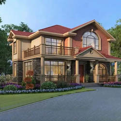 Luxury Design Prefabricated Security Light Steel Frame House Prefab Villa Portable Apartment