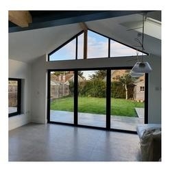American Style Panoramic Windows And Doors Tempered Glass Aluminum Fixed Picture Window