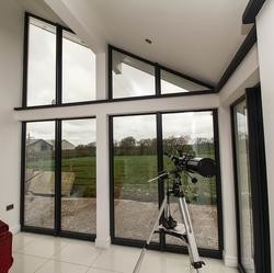 American Style Panoramic Windows And Doors Tempered Glass Aluminum Fixed Picture Window