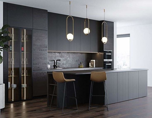 Manufacturing Modern European Style Cupboard Lacquer Modular Kitchen Cabinets