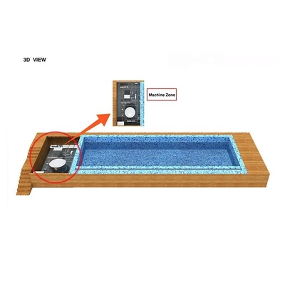 Fiberglass Prefab Customized Color 20FT 40FT Shipping Container Swimming Pool With UPVC Window