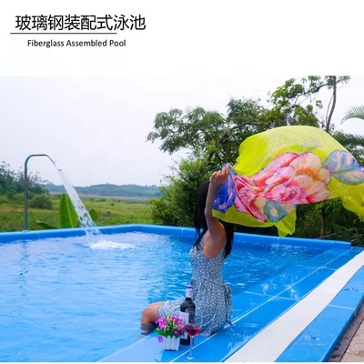 Fiberglass Prefab Customized Color 20FT 40FT Shipping Container Swimming Pool With UPVC Window