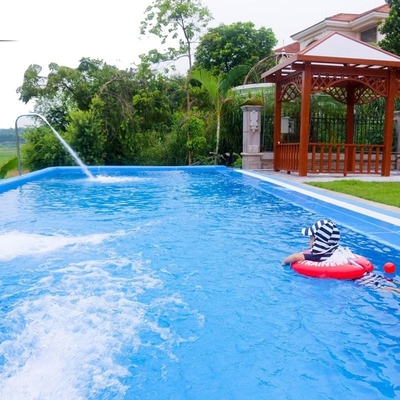 Fiberglass Prefab Customized Color 20FT 40FT Shipping Container Swimming Pool With UPVC Window