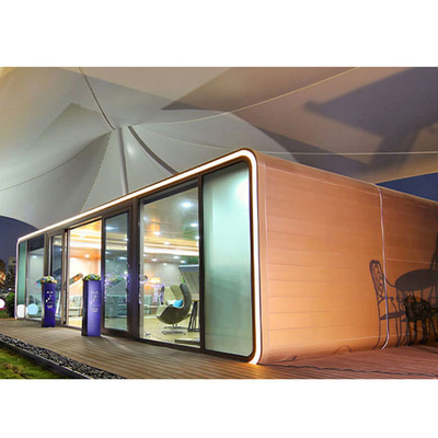 Sun Protection Customized Color Glass Stable Steel Structure Prefab Mobile Apple Cabin And Pod Container House