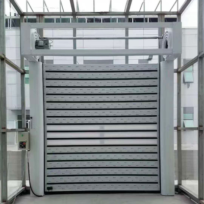 High Speed Roller Shutter Aluminum Alloy Material And Customized Color Hard Panel Door with Foam Insulation