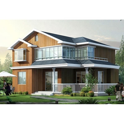 Customized Color and Size Light Steel Structure Prefabricated Luxury Villa Two Story Prefab House