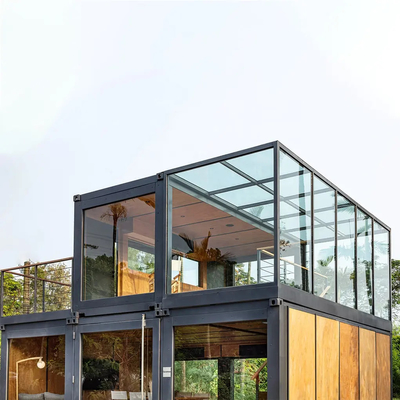 Extended Foldable Prefab Container Homes_40ft Folding Living Container Cabin Foldable Container House