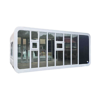 Luxury White Space Capsule Steel Prefab Home  Apple Cabin Container House for Camping