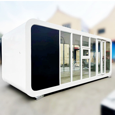 Luxury White Space Capsule Steel Prefab Home  Apple Cabin Container House for Camping