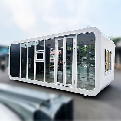 Luxury White Space Capsule Steel Prefab Home  Apple Cabin Container House for Camping