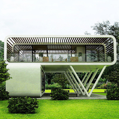 Luxury White Space Capsule Steel Prefab Home  Apple Cabin Container House for Camping