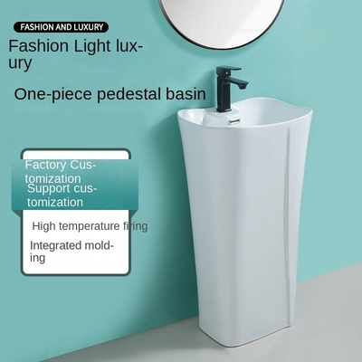 Wholesale Price Modern Sanitary Ware Free Standing White  Ceramic Bathroom Wash Basin