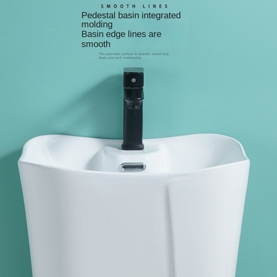 Wholesale Price Modern Sanitary Ware Free Standing White  Ceramic Bathroom Wash Basin