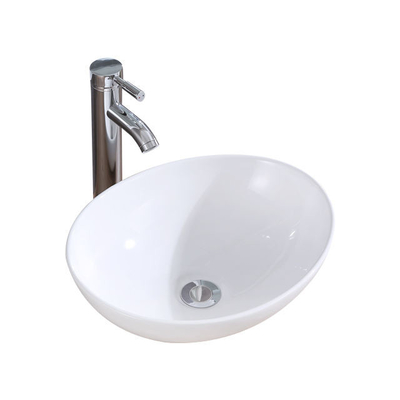 White Vessel Sink Table Top Bathroom Ceramic Sanitary Wares Art Wash Basin