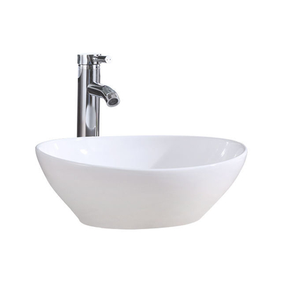 White Vessel Sink Table Top Bathroom Ceramic Sanitary Wares Art Wash Basin