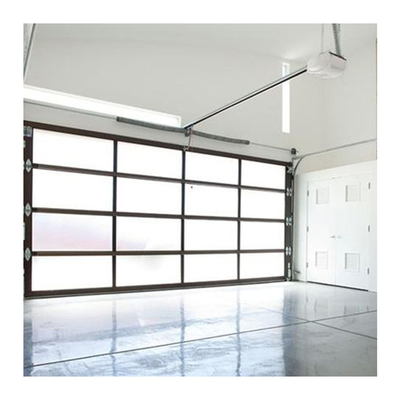 Industrial Sectional Glass Aluminum Garage Door 6000-7000mm Width