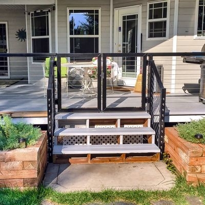 Easy Install Modern U Shaped Staircase Spiral Timber Glass Balustrade Stairs