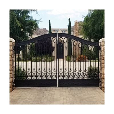 Entrance Iron Double Door Design , Wrought Iron Main Gate Designs