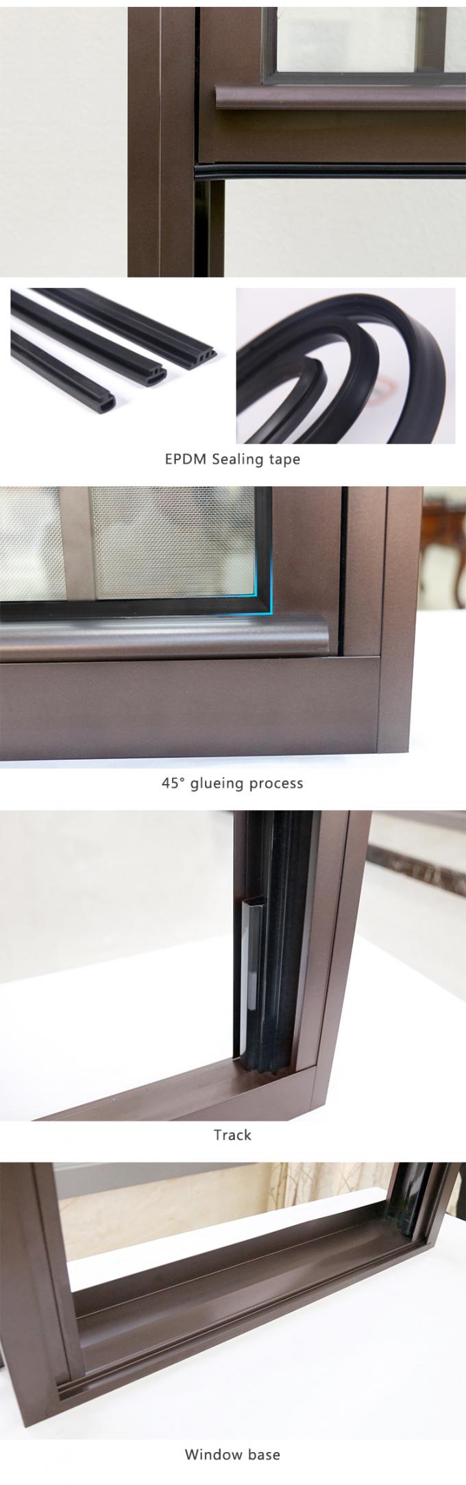 Double Hung Sash Aluminum Up Down Sliding Windows Vertical Style