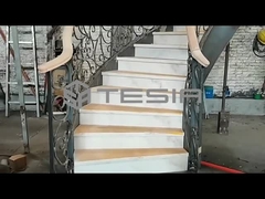 Best Material Marble Step Floating Spiral Staircase High Quality with Marble