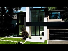 New Modern Wrought Steel Front Door Swing Single Aluminum Full View Glass Pivot Metal Iron Entry Doo