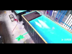 Luxury Prefab Modern Portable Container Swimming Pool With High Strength Glass Wall